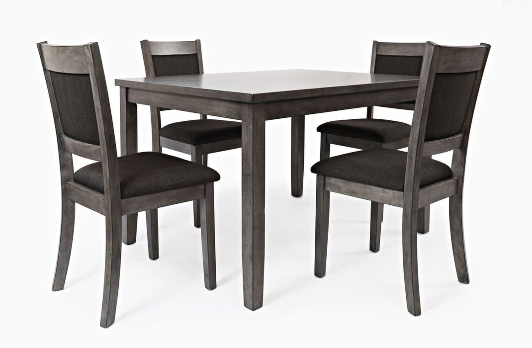 Jofran Greyson Heights 5 Pack Dining Set - Dining Table with 4 Chairs in Grey-Brown image