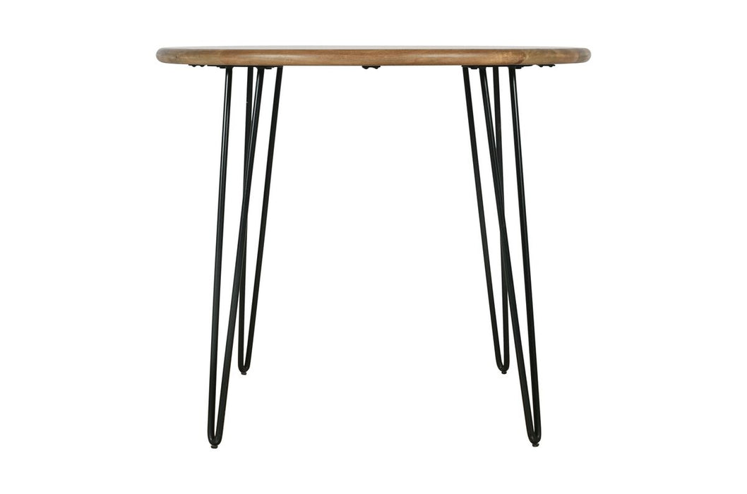 Jofran Brennan 42" Round Modern Contemporary Solid Wood Counter Height Dining Table in Golden image