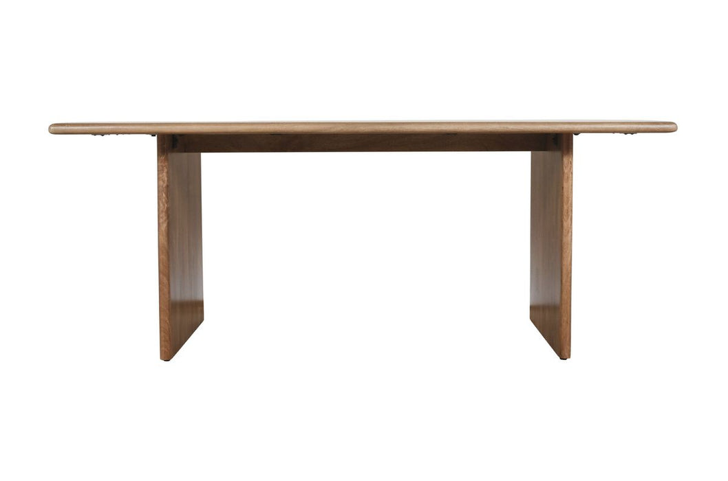 Jofran Burke 76" Rustic Modern Solid Wood Dining Table in Golden image