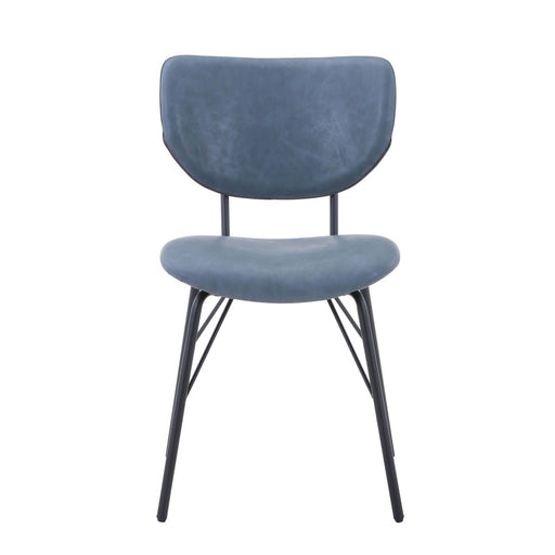 Jofran Owen Contemporary Modern Faux Leather Split-Back Upholstered Dining Chair (Set of 2) in Slate image