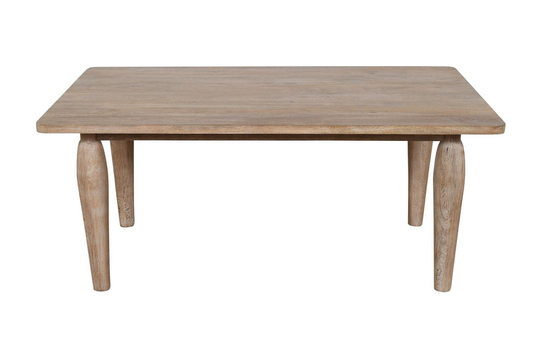 Jofran Spader 70" Rustic Global Solid Wood Dining Table in Washed Sand image