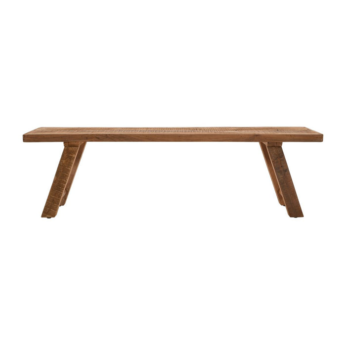 Jofran Reclamation 60" Rustic Reclaimed Solid Wood Dining Bench in Rustic Unfinished Brown image