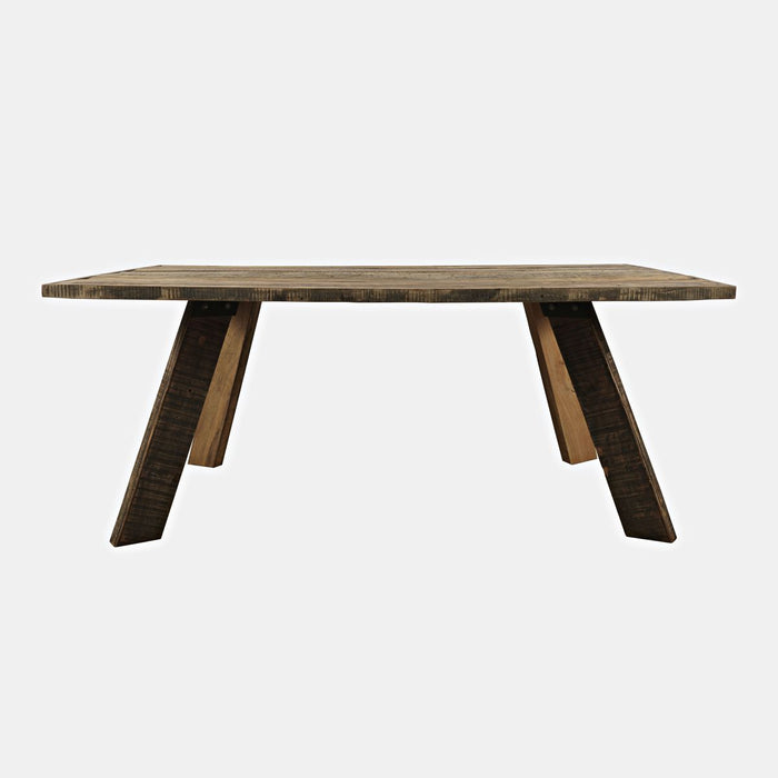 Jofran Reclamation 72" Rustic Reclaimed Solid Wood Dining Table in Rustic Unfinished Brown image