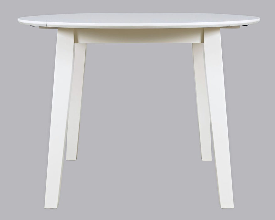 Jofran Simplicity Solid Wood Classic Round Drop-leaf Table in Paperwhite image
