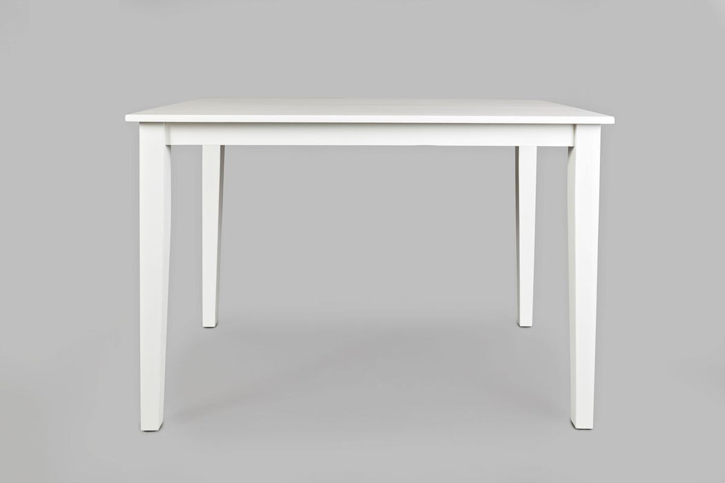 Jofran Simplicity Solid Wood Classic 54" Counter Height Dining Table in Paperwhite image
