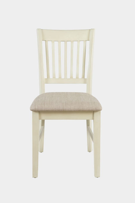 Jofran Craftsman Slat-Back Upholstered Desk Chair in Antique Cream image