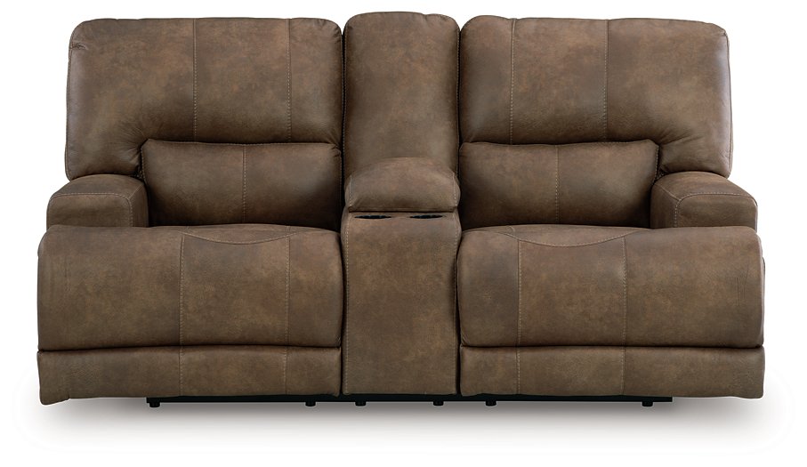 Beckley Place Power Reclining Loveseat with Console - Holmwood's Furniture & Design Center (Somersworth, NH)