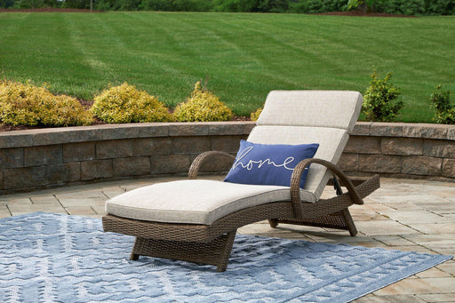 Beachcroft Outdoor Chaise Lounge with Cushion - Holmwood's Furniture & Design Center (Somersworth, NH)