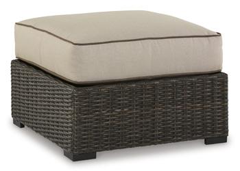 Coastline Bay Outdoor Ottoman with Cushion - Holmwood's Furniture & Design Center (Somersworth, NH)