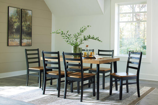 Blondon Dining Table and 6 Chairs (Set of 7) - Holmwood's Furniture & Design Center (Somersworth, NH)
