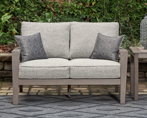 Hillside Barn Outdoor Loveseat with Cushion - Holmwood's Furniture & Design Center (Somersworth, NH)