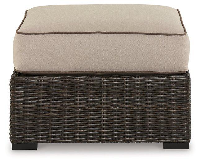 Coastline Bay Outdoor Ottoman with Cushion - Holmwood's Furniture & Design Center (Somersworth, NH)