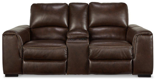 Alessandro Power Reclining Loveseat with Console - Holmwood's Furniture & Design Center (Somersworth, NH)