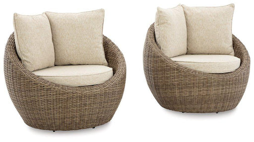 Danson Swivel Lounge with Cushion (Set of 2) - Holmwood's Furniture & Design Center (Somersworth, NH)