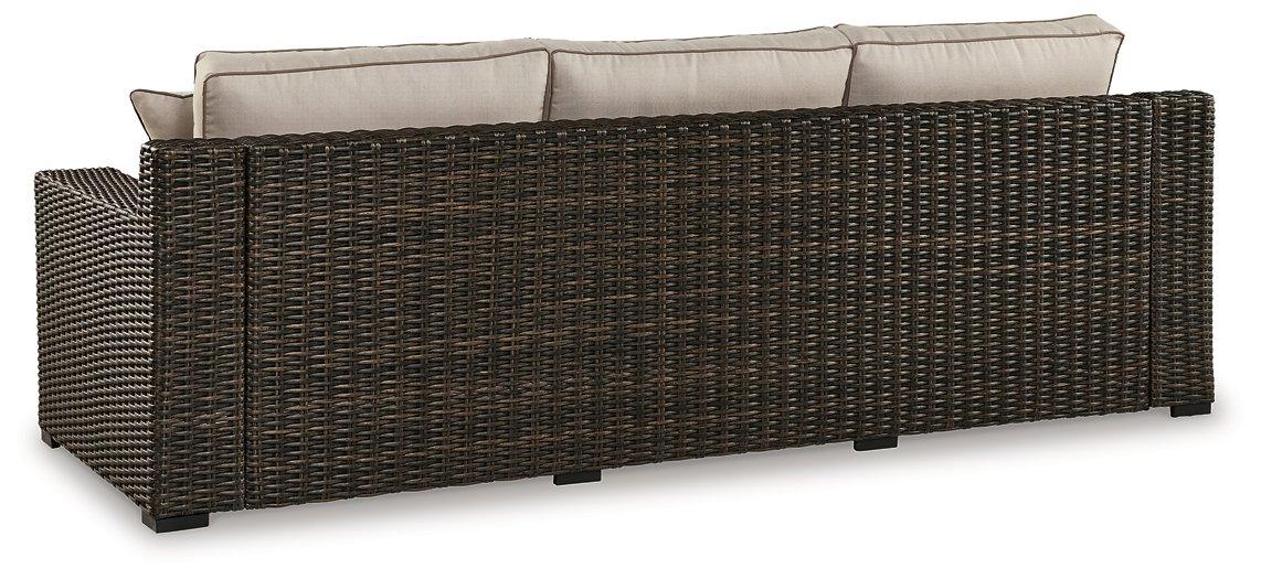 Coastline Bay Outdoor Sofa with Cushion - Holmwood's Furniture & Design Center (Somersworth, NH)