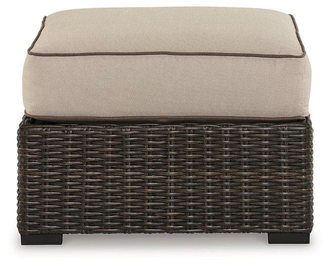 Coastline Bay Outdoor Ottoman with Cushion - Holmwood's Furniture & Design Center (Somersworth, NH)