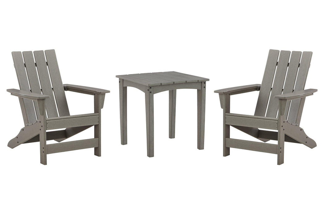 Visola Outdoor Adirondack Chair Set with End Table - Holmwood's Furniture & Design Center (Somersworth, NH)