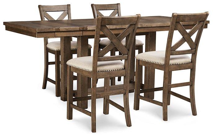 Moriville Counter Height Dining Set - Holmwood's Furniture & Design Center (Somersworth, NH)