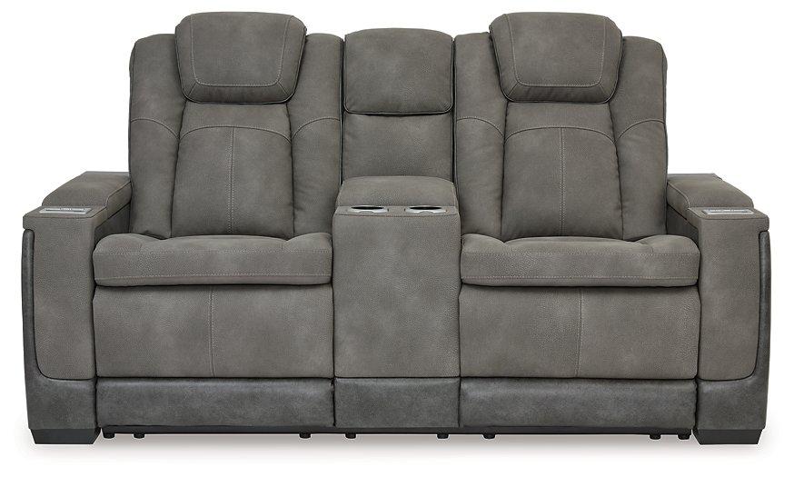 Next-Gen DuraPella Power Reclining Loveseat with Console - Holmwood's Furniture & Design Center (Somersworth, NH)