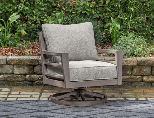 Hillside Barn Outdoor Swivel Lounge with Cushion - Holmwood's Furniture & Design Center (Somersworth, NH)