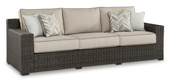 Coastline Bay Outdoor Sofa with Cushion - Holmwood's Furniture & Design Center (Somersworth, NH)