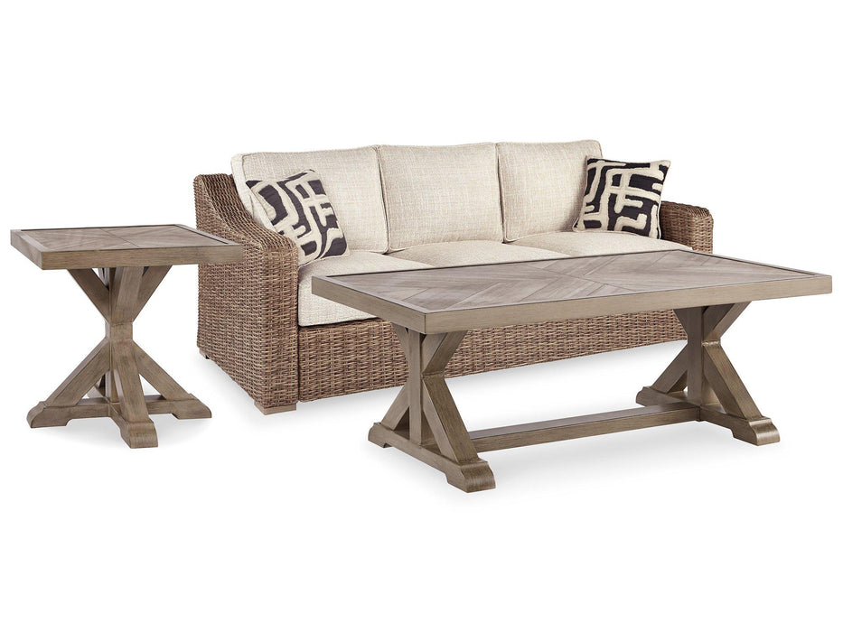 Beachcroft Beachcroft Nuvella Sofa with Coffee and End Table - Holmwood's Furniture & Design Center (Somersworth, NH)