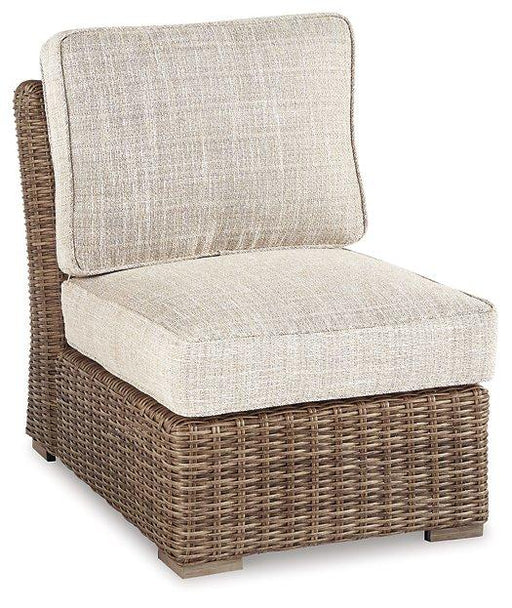 Beachcroft Outdoor Armless Chair with Cushion - Holmwood's Furniture & Design Center (Somersworth, NH)