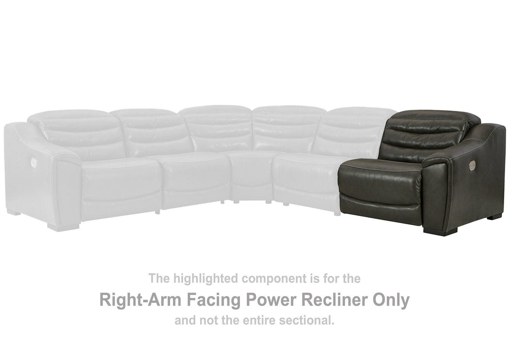 Center Line Power Reclining Sectional Loveseat - Holmwood's Furniture & Design Center (Somersworth, NH)