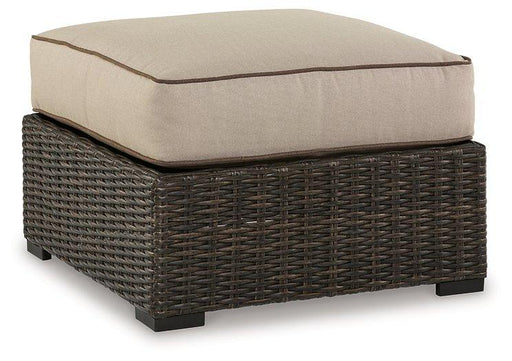 Coastline Bay Outdoor Ottoman with Cushion - Holmwood's Furniture & Design Center (Somersworth, NH)