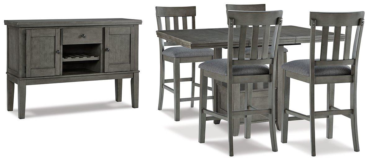 Hallanden Counter Height Dining Room Set - Holmwood's Furniture & Design Center (Somersworth, NH)
