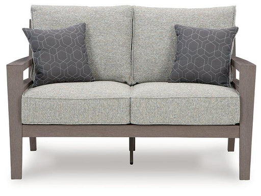 Hillside Barn Outdoor Loveseat with Cushion - Holmwood's Furniture & Design Center (Somersworth, NH)