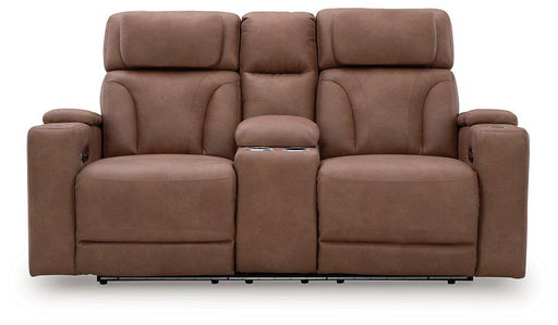 Clean-Slate Power Reclining Loveseat with Console - Holmwood's Furniture & Design Center (Somersworth, NH)