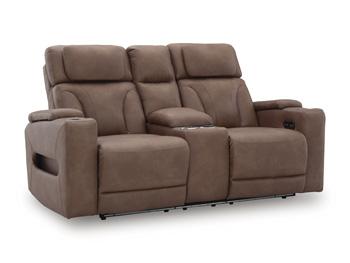 Clean-Slate Power Reclining Loveseat with Console - Holmwood's Furniture & Design Center (Somersworth, NH)