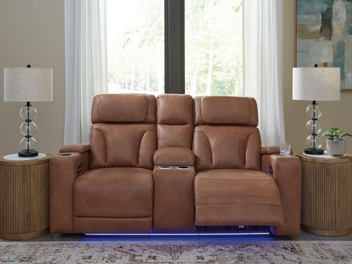 Clean-Slate Power Reclining Loveseat with Console - Holmwood's Furniture & Design Center (Somersworth, NH)
