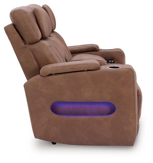 Clean-Slate Power Reclining Loveseat with Console - Holmwood's Furniture & Design Center (Somersworth, NH)