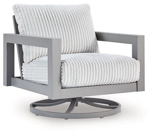 Hurley Park Outdoor Swivel Chair with Cushion - Holmwood's Furniture & Design Center (Somersworth, NH)