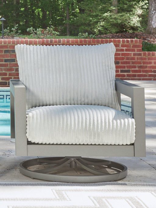 Hurley Park Outdoor Swivel Chair with Cushion - Holmwood's Furniture & Design Center (Somersworth, NH)