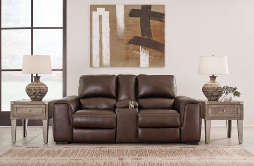 Alessandro Power Reclining Loveseat with Console - Holmwood's Furniture & Design Center (Somersworth, NH)