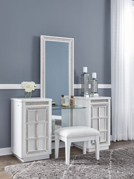 Chalanna Vanity with Mirror - Holmwood's Furniture & Design Center (Somersworth, NH)