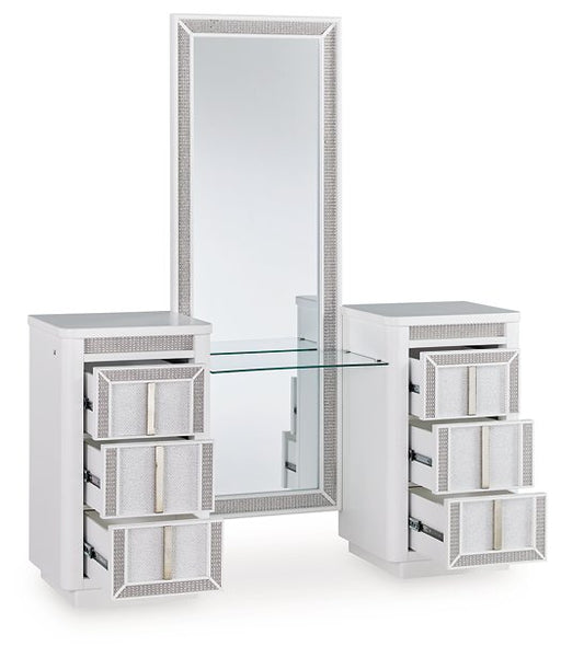 Chalanna Vanity with Mirror - Holmwood's Furniture & Design Center (Somersworth, NH)