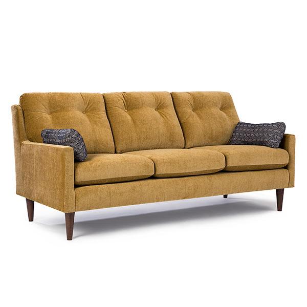 TREVIN COLLECTION STATIONARY SOFA W/2 PILLOWS- S38E - Holmwood's Furniture & Design Center (Somersworth, NH)