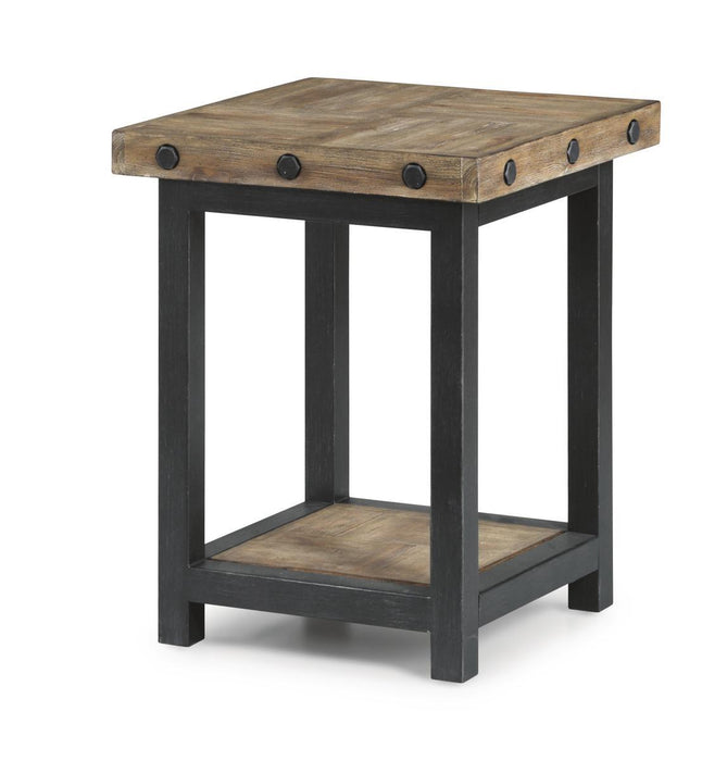 Flexsteel Carpenter Chairside Table in Rustic Gray - Holmwood's Furniture & Design Center (Somersworth, NH)