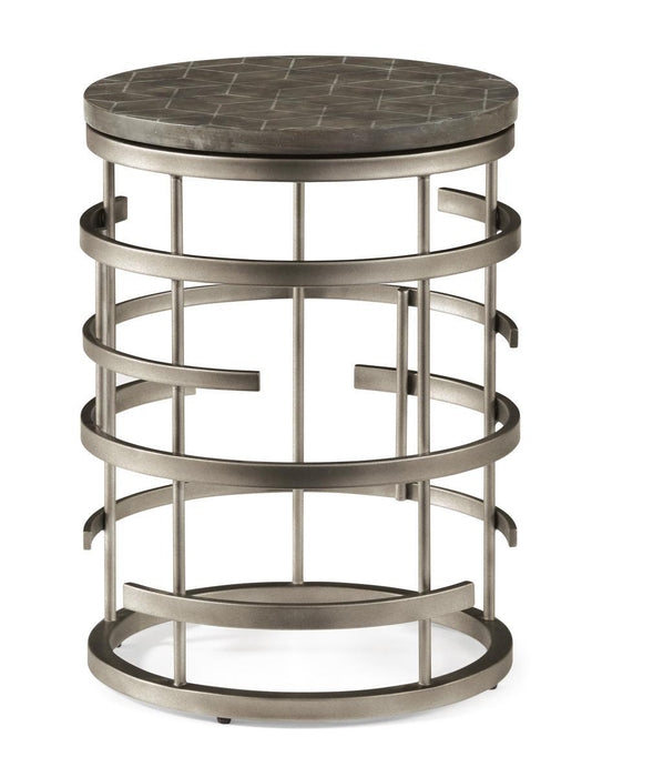 Flexsteel Halo Chairside Table in Silver - Holmwood's Furniture & Design Center (Somersworth, NH)