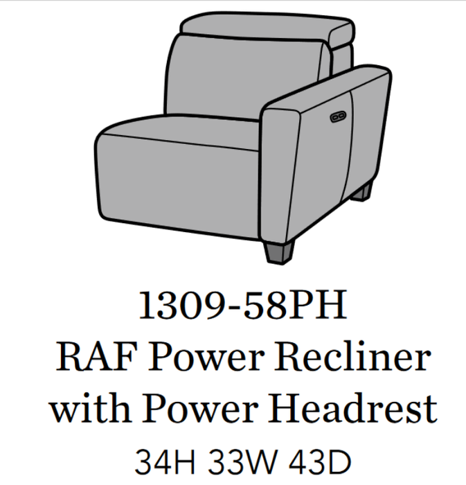 Flexsteel Latitudes Astra Leather RAF Power Recliner w/Power Headrest - Holmwood's Furniture & Design Center (Somersworth, NH)