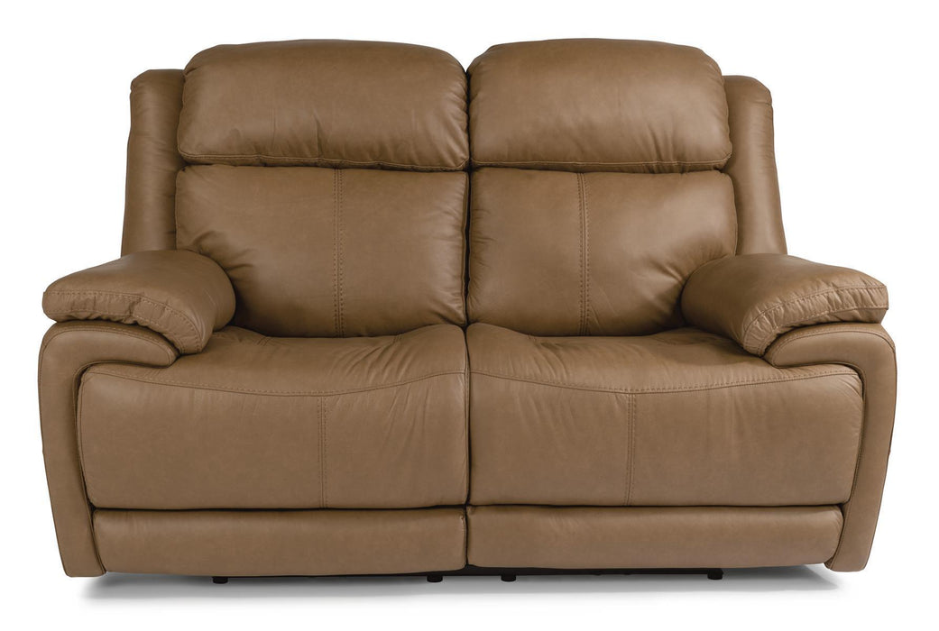 Flexsteel Elijah Power Reclining Loveseat w/ Pwr Headrests, Lumbar - Holmwood's Furniture & Design Center (Somersworth, NH)