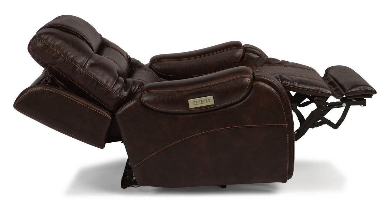 Flexsteel Sinclair Power Recliner with Power Headrest and Lumbar - Holmwood's Furniture & Design Center (Somersworth, NH)