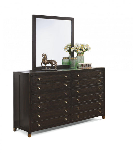 Flexsteel Wynwood Cologne Mirror in Dark Brown - Holmwood's Furniture & Design Center (Somersworth, NH)