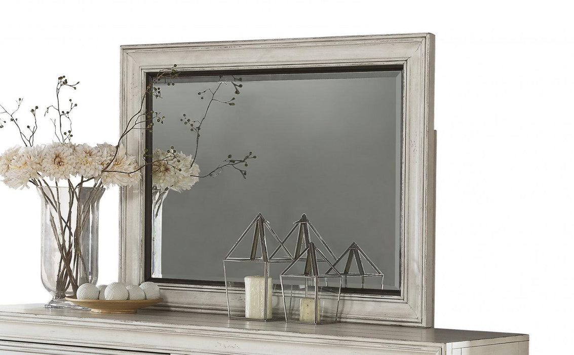 Flexsteel Wynwood Harmony Mirror in White Wood - Holmwood's Furniture & Design Center (Somersworth, NH)