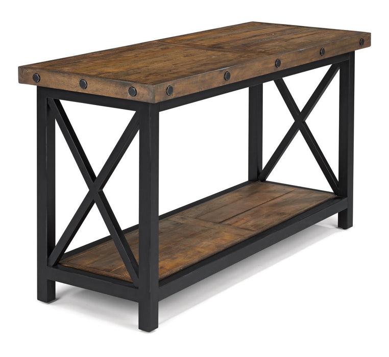 Flexsteel Carpenter Sofa Table in Rustic Brown - Holmwood's Furniture & Design Center (Somersworth, NH)