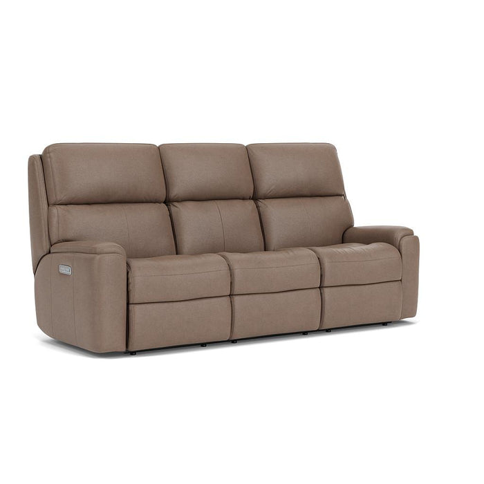 Rio 3904-62H Power Reclining Sofa with Power Headrests - Holmwood's Furniture & Design Center (Somersworth, NH)
